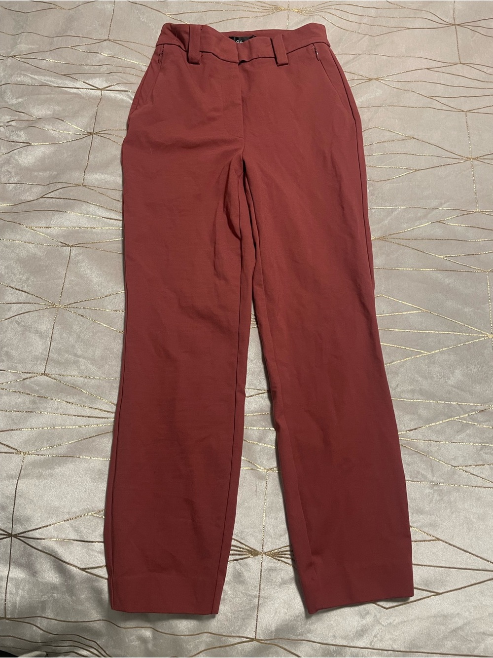 Women's Tailored Slim Ankle Pants - Rust Coloured by Reitmans Size 4 - Picture 2 of 6